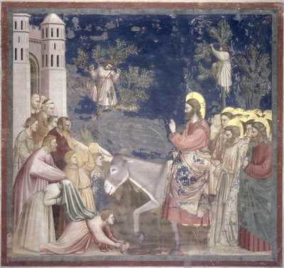La entrada en Jerusalén, c.1305 de Giotto di Bondone